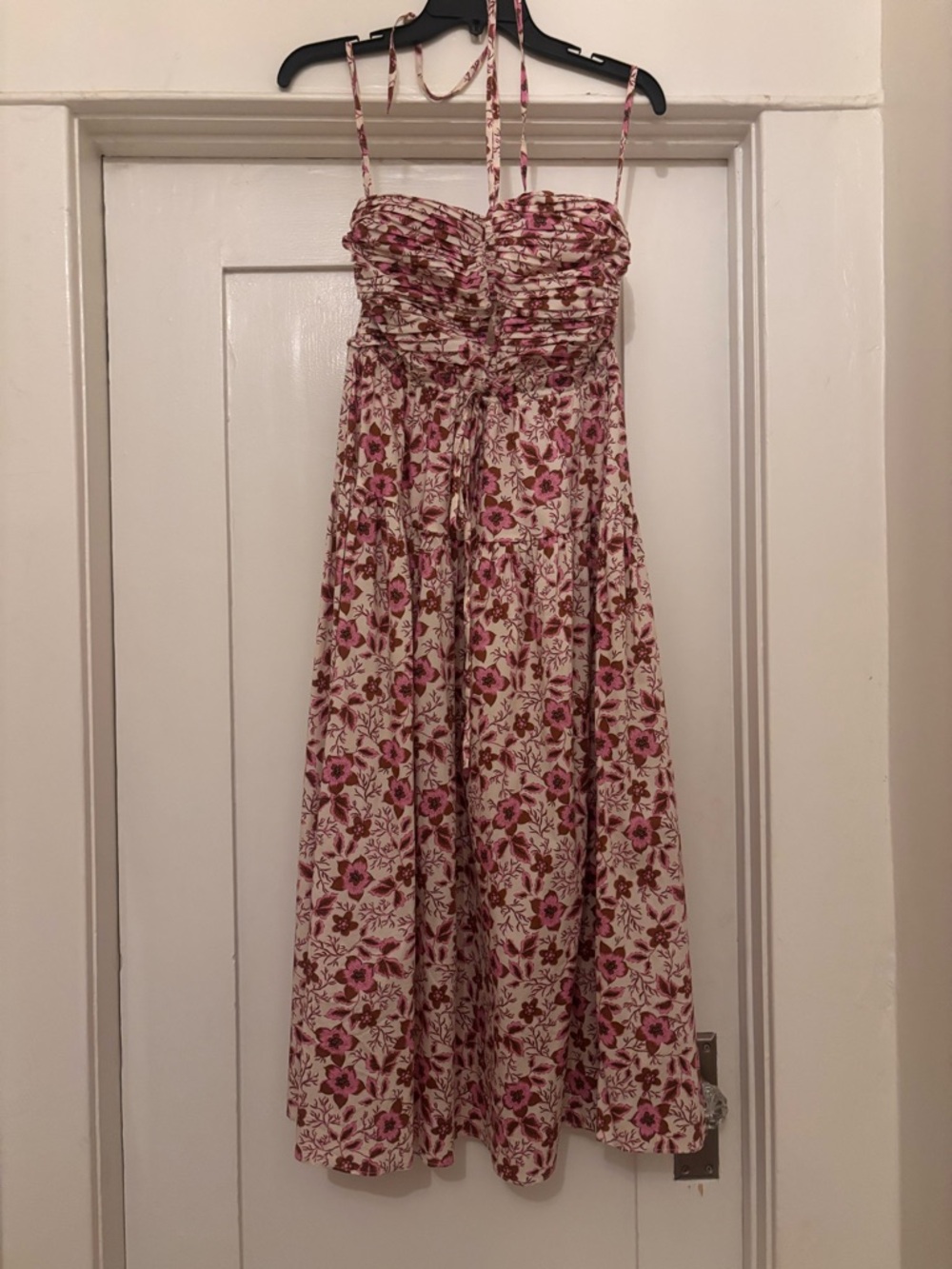 Jason Wu Pink and Cream Floral Midi Dress